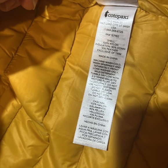 Cotopaxi Fuego Down Vest “Amber Stripes” women’s medium NWT - Picture 7 of 12